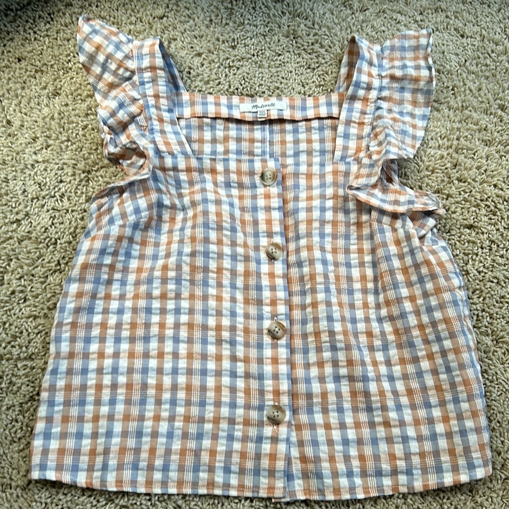 XXS Madewell Womens flutter sleeve top